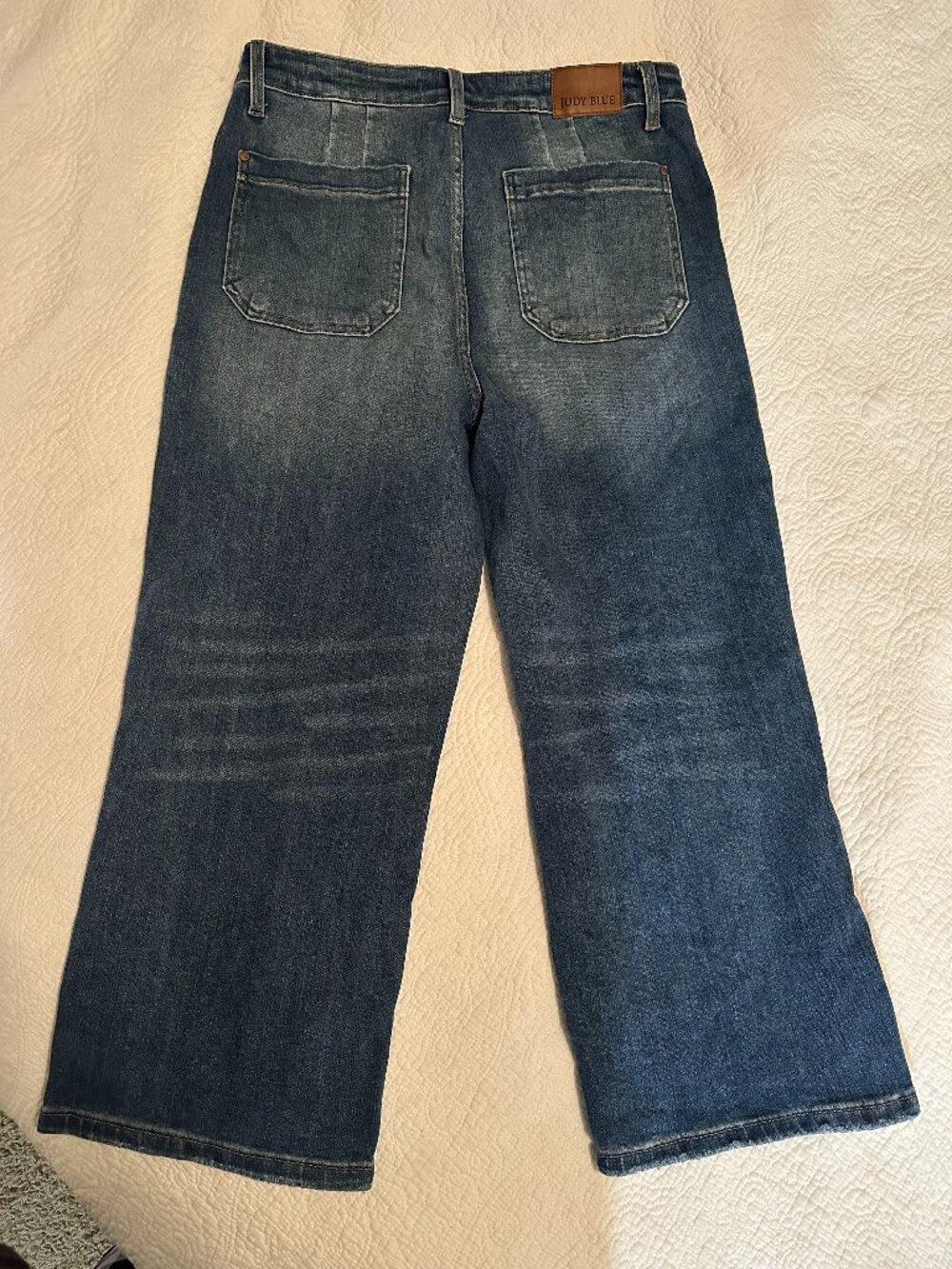 Judy Blue High Waist Crop Wide Leg Denim Jeans 15/32 - Picture 2 of 9